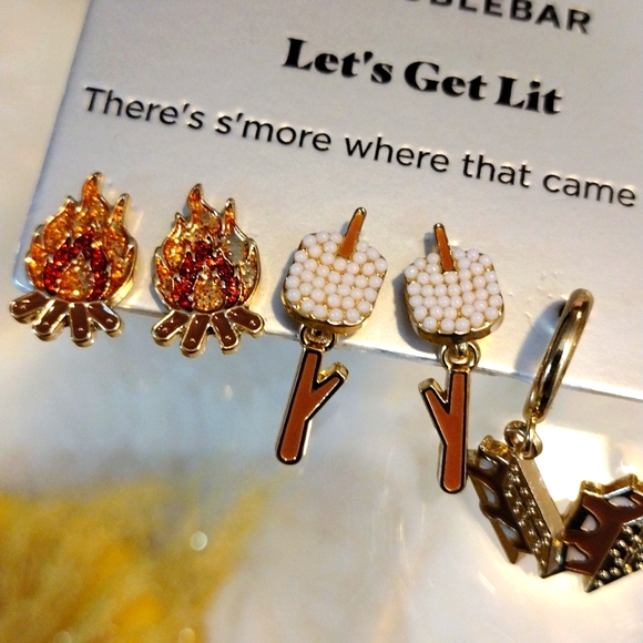 Bauble Bar S'mores earrings